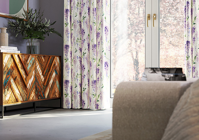 Wisteria Silk, Violet - Made to Measure Curtains - Image 5